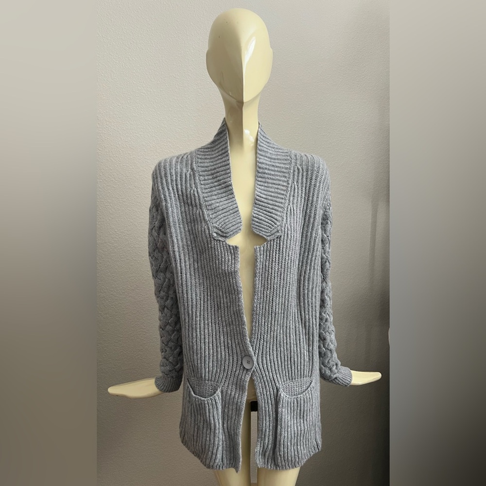 Casheart Pure Cashmere Grey Sweater, Size S